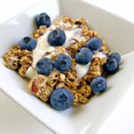 Wholesome Oatmeal Bowls Topped with Granola & Blueberries