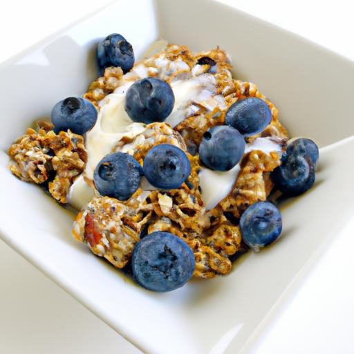 Wholesome Oatmeal Bowls Topped with Granola & Blueberries