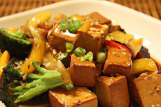 Golden Baked Tofu Stir-Fry with Savory Tamari Sauce