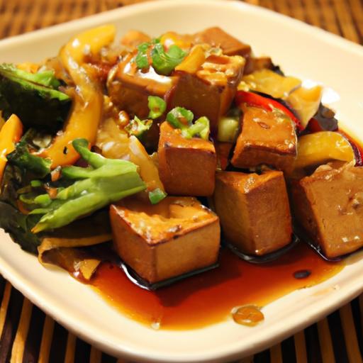 Golden Baked Tofu Stir-Fry with Savory Tamari Sauce