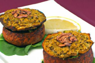 Smoky BBQ Lentil-Stuffed Portobello Mushrooms Delight