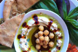 Elevate Your Snack Game with Green Harissa Hummus Plates