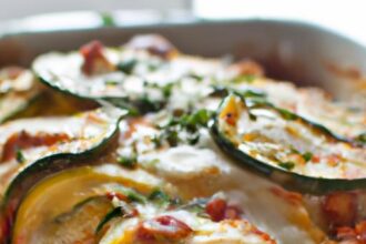 Zucchini Lasagna Delight with Fresh Homemade Tomato Sauce