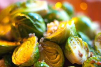Zesty Roasted Brussels Sprouts with Tangy Mustard Vinaigrette