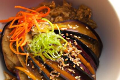 Umami Fusion: Miso Chipotle Glazed Eggplant with Sesame Seeds