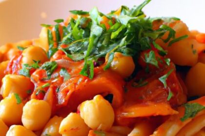 Nutritious Chickpea Pasta with Zesty Spicy Tomato Sauce