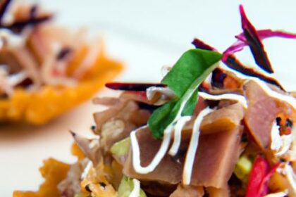 Crunchy Delight: Spicy Tuna Tostadas on Crispy Rice