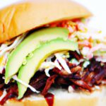 Gochujang BBQ Jackfruit Sliders with Creamy Avocado Slaw