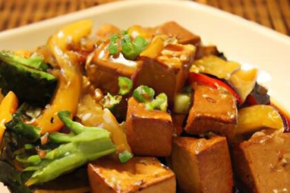 Golden Baked Tofu Stir-Fry with Savory Tamari Sauce