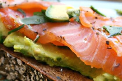 Power-Packed Avocado & Salmon Toast on Whole-Grain Bread