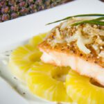 Tropical Delight: Pineapple Miso Salmon with Coconut Rice
