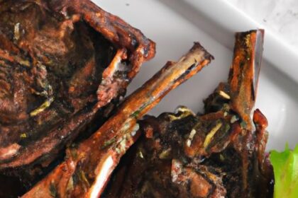 Savory Greek Grilled Lamb Chops Infused with Oregano Aroma