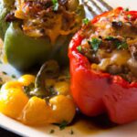 Melt-in-Your-Mouth Cheesy Stuffed Peppers with Rice & Meat