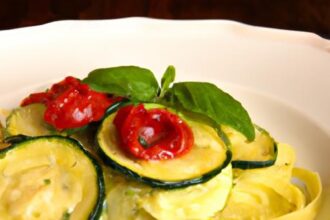 Brighten Dinner: Spaghetti Squash Pesto Pasta with Cherry Tomatoes