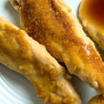 Golden Baked Chicken Tenders Drizzled with Honey Mustard