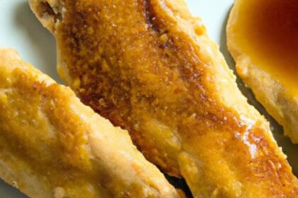 Golden Baked Chicken Tenders Drizzled with Honey Mustard