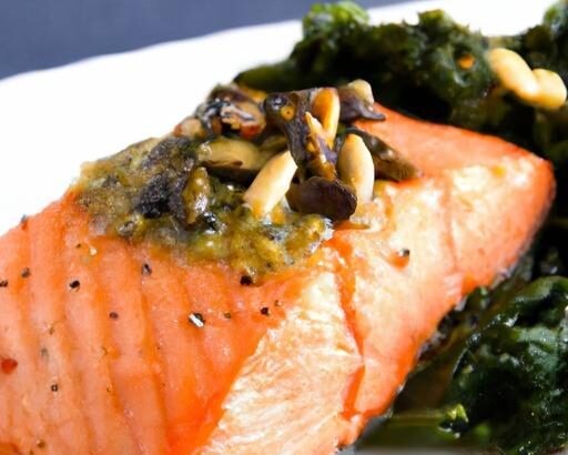 Boost Health with Baked Salmon and Omega-3 Pesto Delight