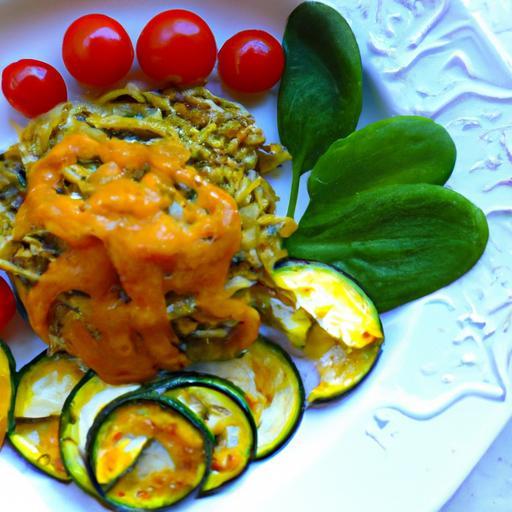 Wholesome Spaghetti Squash Pesto Pasta with Cherry Tomatoes