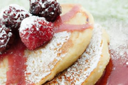 Fluffy Coconut Flour Pancakes Topped with Berry Compote Delight