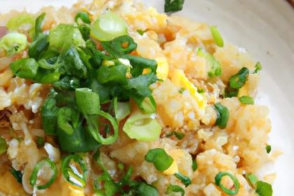 Fluffy Egg Fried Rice with Green Onions & Toasty Sesame Oil