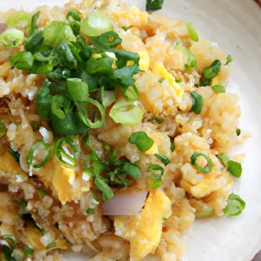 Fluffy Egg Fried Rice with Green Onions & Toasty Sesame Oil