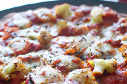 Crispy Cauliflower Crust Pizza with Fresh Homemade Marinara