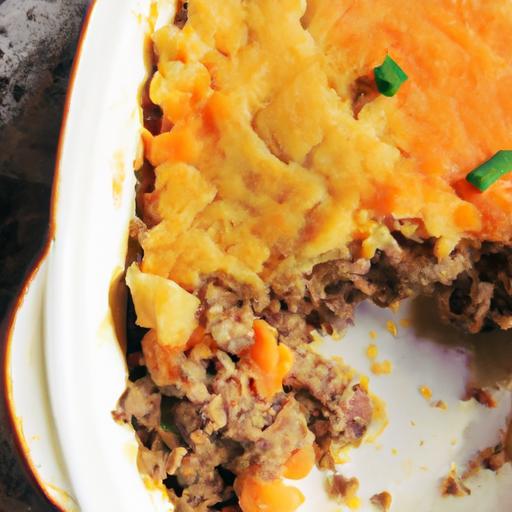 Hearty Vegan Shepherd’s Pie Topped with Creamy Sweet Potatoes