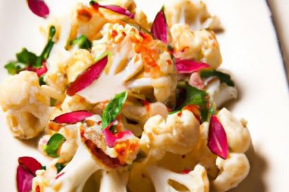 Fiery Harissa Cauliflower Meets Tangy Pomegranate Gems