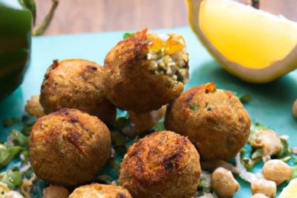 Crispy Baked Falafel with Zesty Lemon Tahini Drizzle