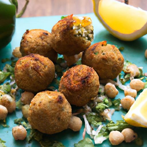 Crispy Baked Falafel with Zesty Lemon Tahini Drizzle