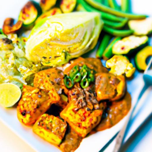 Zesty Chili-Lime Tempeh Satay with Creamy Peanut Sauce