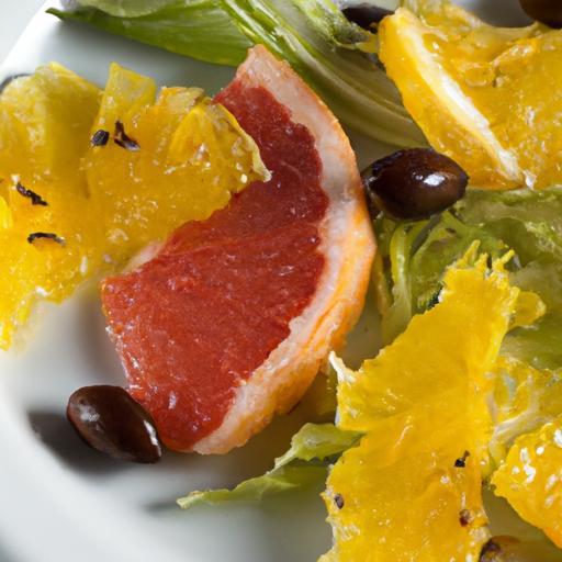 Zesty Orange & Fennel Salad with Savory Black Olives Delight