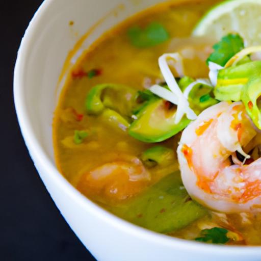 Savor Spicy Shrimp Ramen in coconut-cilantro Broth Bliss