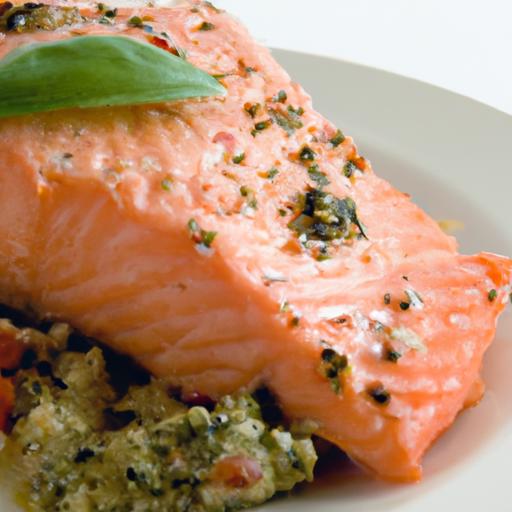 Boost ⁢Health with Baked Salmon and Zesty Omega-3 ‌Pesto