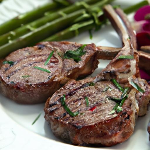 Savory Greek Grilled Lamb Chops Infused with Oregano Aroma