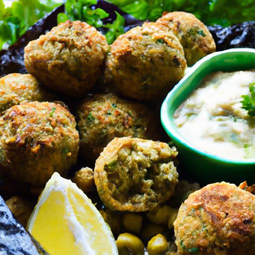Crispy Baked Falafel with Zesty lemon Tahini Drizzle