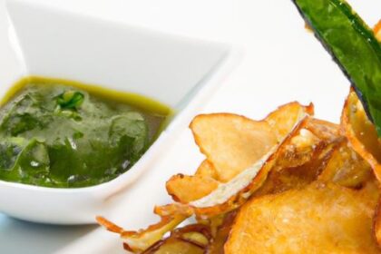 Spice Up Snack Time: Wasabi Guacamole with Crispy Chips