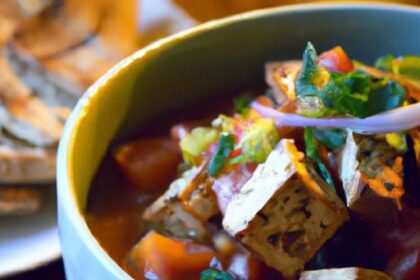 Bold Flavors Unite: Spicy Peanut & Coconut Tempeh Soup