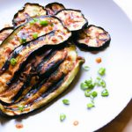 Miso Chipotle Glazed Eggplant with Toasted Sesame Seeds
