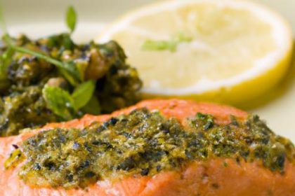 Boost Health with Baked Salmon and Zesty Omega-3 Pesto