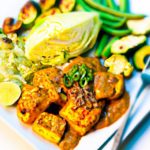 Zesty Chili-Lime Tempeh Satay with Creamy Peanut Sauce