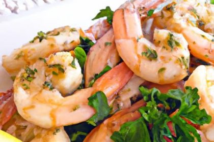 Savor Garlic Butter Shrimp with Zesty Lemon & Fresh Parsley