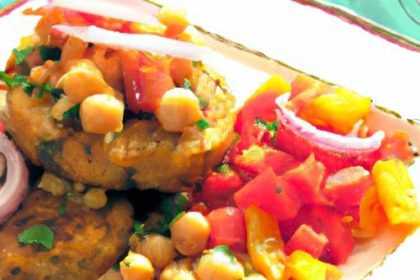 Bright Bites: Quinoa Cakes with Zesty Tomato Chickpea Relish