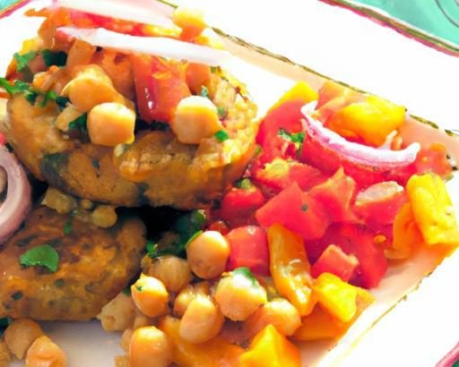 Bright Bites: Quinoa Cakes with Zesty Tomato Chickpea Relish
