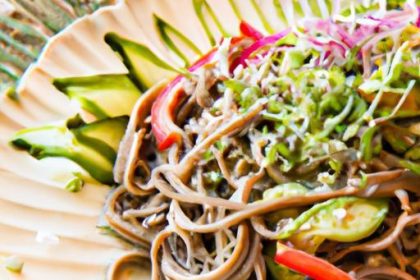 Chilled Vegan Soba Salad with Creamy Peanut Sauce Delight