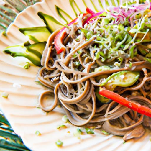 Chilled Vegan Soba Salad with Creamy Peanut Sauce Delight