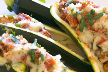 Savor Low-Carb Stuffed Zucchini Boats: Flavorful & Fresh