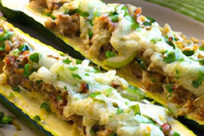 Zesty Low-Carb Stuffed Zucchini Boats: Healthy & Delicious