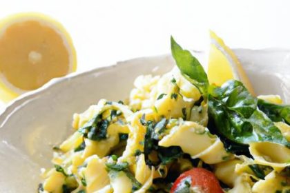 Zesty Lemon Garlic Pasta with Spinach & Cherry Tomatoes Bliss