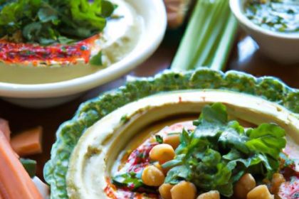 Green Harissa Hummus Plates: Bold Twist on a Classic Snack